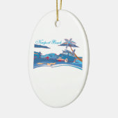 ニューポートビーチの波文化 セラミックオーナメント (左)