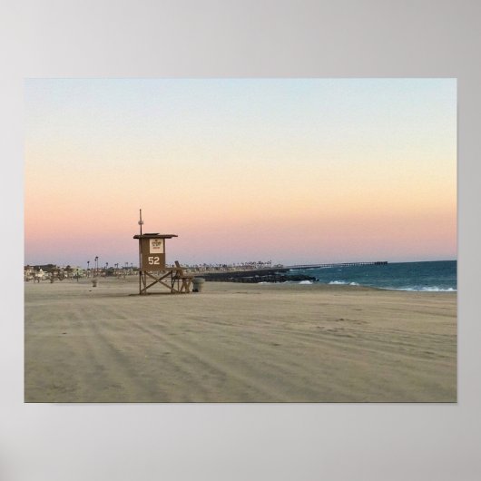 ニューポートビーチアットサンセット,カリフォルニア ポスター (正面)