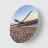 ニューポートビーチアットサンセット，カリフォルニア ラウンド壁時計 (傾斜)