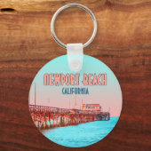 ニューポートビーチカリフォルニアバルボアピアヴィンテージ キーホルダー (正面)