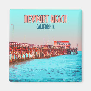 ニューポートビーチカリフォルニアバルボアピアヴィンテージ マグネット