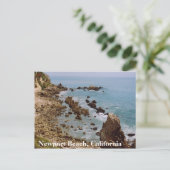 ニューポートビーチカリフォルニア州金ゴールドコーストポストカードOC ポストカード (スタンド正面)