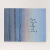 ニューポートビーチカリフォルニア海サンライズブルー ジグソーパズル (横)