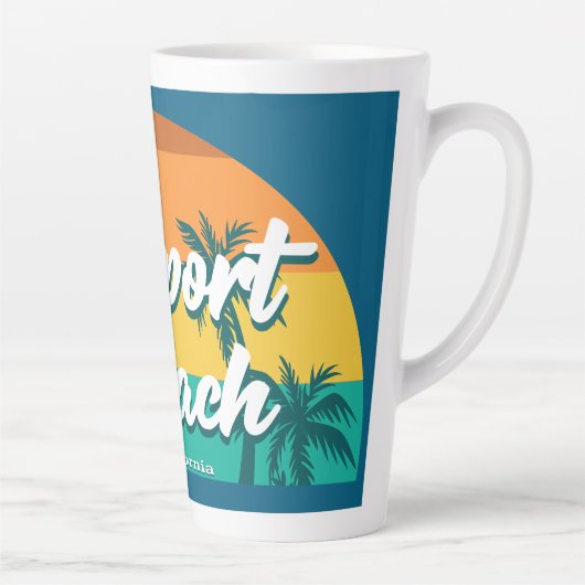 ニューポートビーチカリフォルニア カフェラテマグ (右)