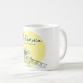 ニューポートビーチカリフォルニア コーヒーマグカップ (正面右)