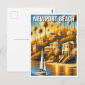 ニューポートビーチカリフォルニア ポストカード (正面/裏面)