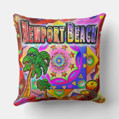 ニューポートビーチトロピカルフレンズ枕 クッション (裏面)