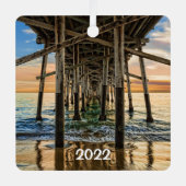 ニューポートビーチバルボア桟橋2面、 メタルオーナメント (正面)