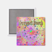 ニューポートビーチラッキーゴールデンピロー マグネット (正面/裏面)