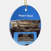 ニューポートビーチ2面丸型セラミックオーナメント セラミックオーナメント (右)