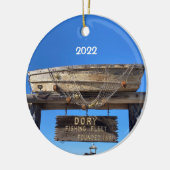 ニューポートビーチ2面丸型セラミックオーナメント セラミックオーナメント (左)