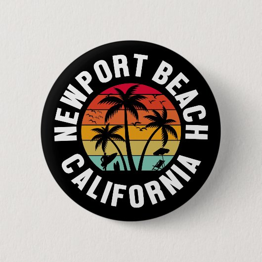 ニューポートビーチ,カリフォルニア 缶バッジ (正面)