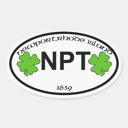 ニューポートリシティラベル 楕円形シール (正面)