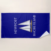 ニューポートロードアイランドの航行 ビーチタオル (正面)