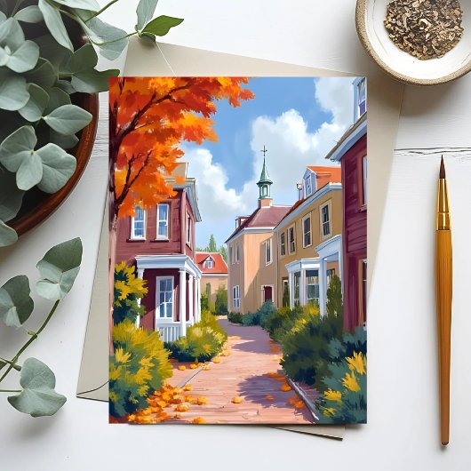 ニューポートロードアイランドウォーターカラー ポストカード