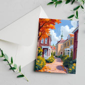 ニューポートロードアイランドウォーターカラー ポストカード