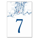 ニューポートロードアイランドエレガントマップ結婚ネイビー テーブルナンバー (裏面)