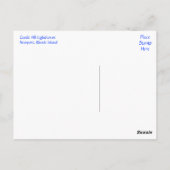 ニューポートロードアイランドサンセットライトハウスポストカード ポストカード (裏面)