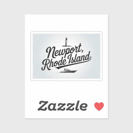 ニューポートロードアイランドタイポグラフィ シール (シート)