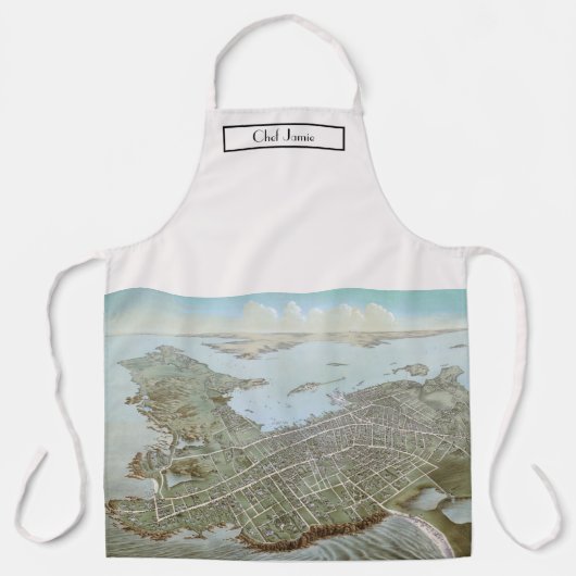 ニューポートロードアイランドバードアイビューマップ エプロン (正面)