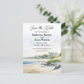 ニューポートロードアイランドビーチウォーターカラー ポストカード (スタンド正面)