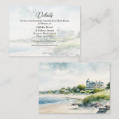 ニューポートロードアイランドビーチウォーター結婚カラー エンクロージャーカード (正面/裏面)