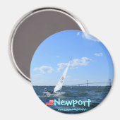 ニューポートロードアイランドペル橋からニューポートマグネット マグネット (正面/裏面)