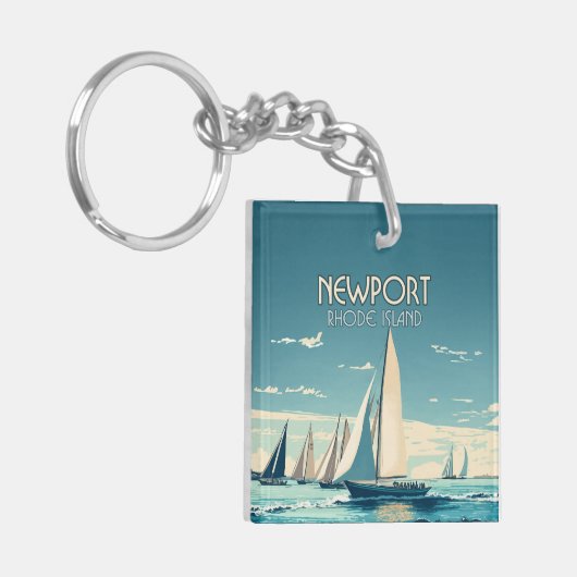 ニューポートロードアイランドヨットレースヴィンテージ キーホルダー (正面左)