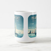 ニューポートロードアイランドヨットレースヴィンテージ コーヒーマグカップ (中央)