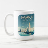 ニューポートロードアイランドヨットレースヴィンテージ コーヒーマグカップ (左)