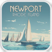 ニューポートロードアイランドヨットレースヴィンテージ シール (正面)