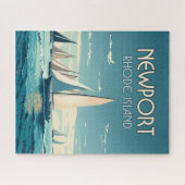 ニューポートロードアイランドヨットレースヴィンテージ ジグソーパズル (横)