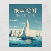 ニューポートロードアイランドヨットレースヴィンテージ ポストカード (正面)