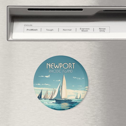 ニューポートロードアイランドヨットレースヴィンテージ マグネット (インサイチュ (食洗機))