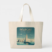 ニューポートロードアイランドヨットレースヴィンテージ ラージトートバッグ (裏面)