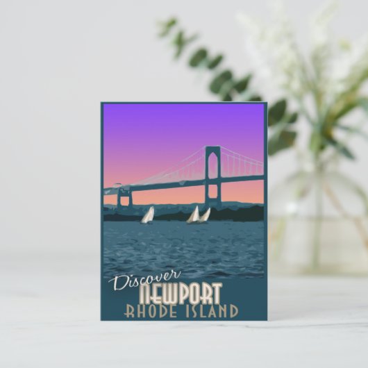 ニューポートロードアイランドヴィンテージ旅行はがき ポストカード (スタンド正面)