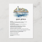 ニューポートロードアイランド結婚ズゲスト詳細 エンクロージャーカード (正面)