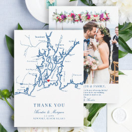 ニューポートロードアイランド結婚ズフラット サンキューカード