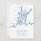 ニューポートロードアイランド結婚ズフラット サンキューカード (正面)