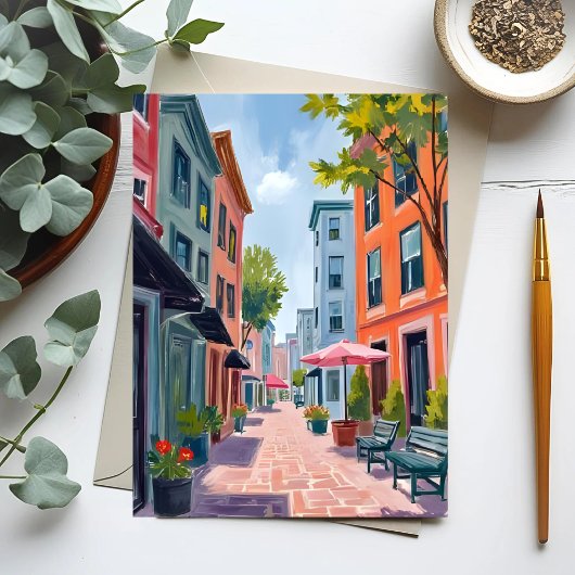 ニューポートロードアイランド絵を描ズ ポストカード