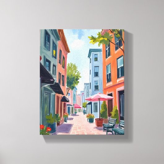 ニューポートロードアイランド絵画 キャンバスプリント (正面)