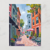 ニューポートロードアイランド絵画 ポストカード (正面)