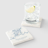 ニューポートロードアイランド行き先結婚式のお願い ストーンコースター (横)