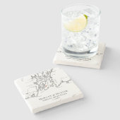 ニューポートロードアイランド行き先結婚式のお願い ストーンコースター (横)