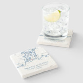 ニューポートロードアイランド行き先結婚式のお願い ストーンコースター (横)