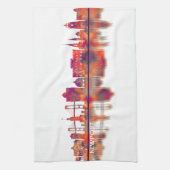 ニューポートロードアイランドUSAスカイライン キッチンタオル (縦)