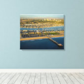 ニューポート航空ビーチカリフォルニア キャンバスプリント (インサイチュ (ウッドフロア))