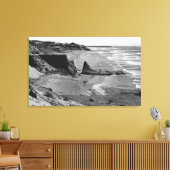 ニューポート、オレゴンビーチビューオレゴン海岸 キャンバスプリント (インサイチュ (リビング))