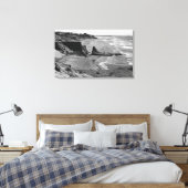 ニューポート、オレゴンビーチビューオレゴン海岸 キャンバスプリント (インサイチュ (寝室))