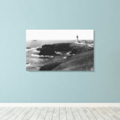 ニューポート、オレゴン州ヤキナライトハウスビュー キャンバスプリント (インサイチュ (ウッドフロア))